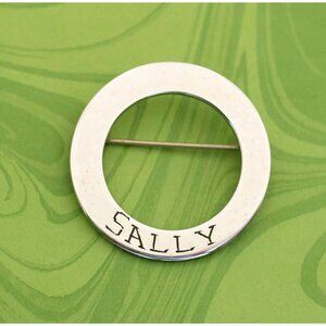 Vintage Minimalist Ring Sally Silver Tone Brooch by Monet - W14